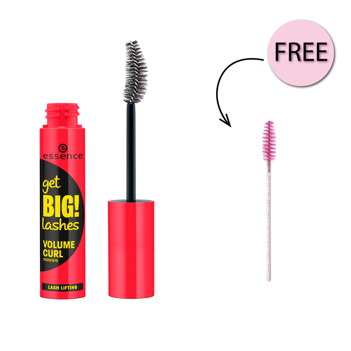 Essence Get Big! Lashes Volume Curl Mascara  + Free Eyelash Brush